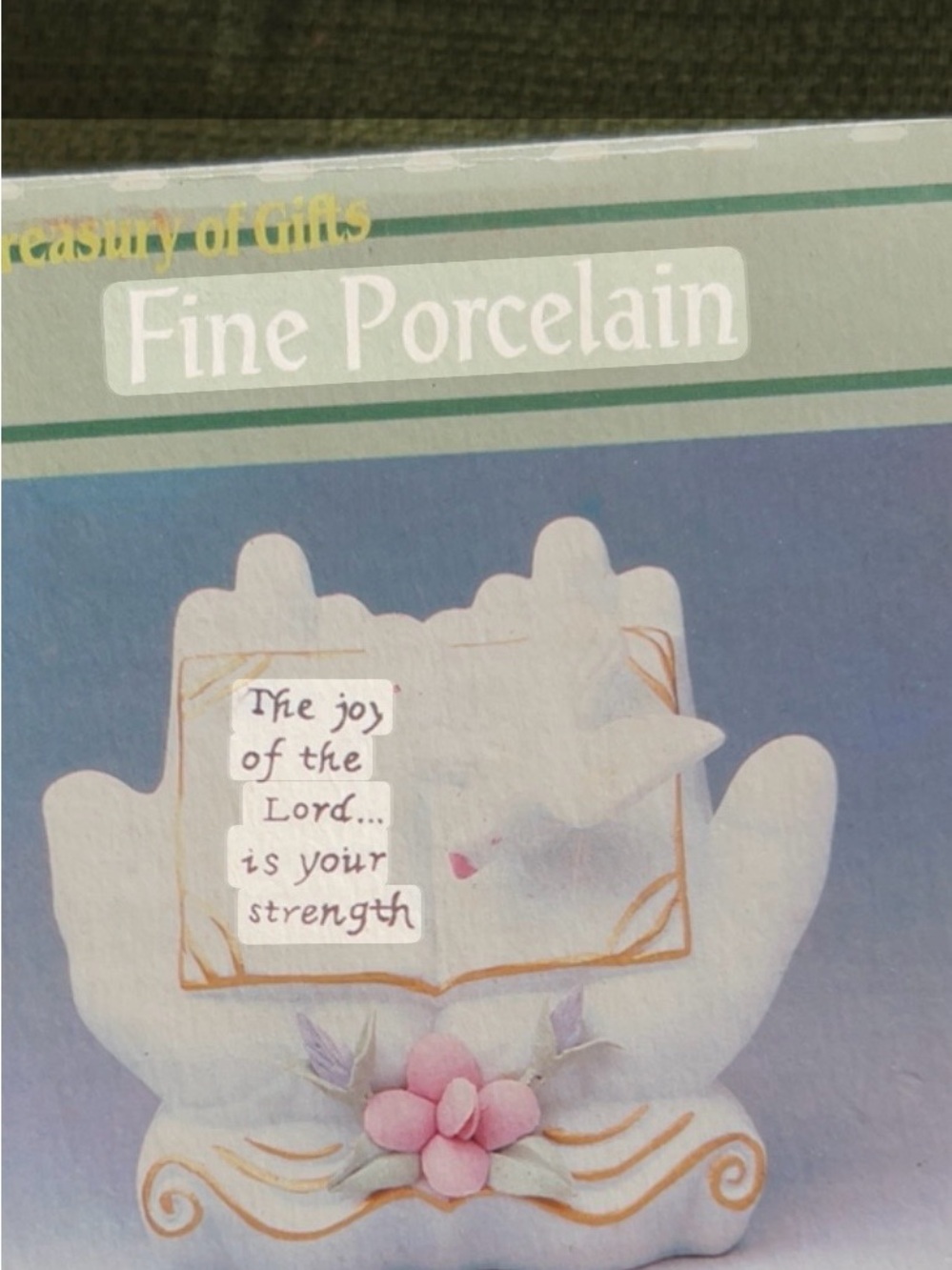 Fine Porcelain White & Pink Inspirational Dove Figurine